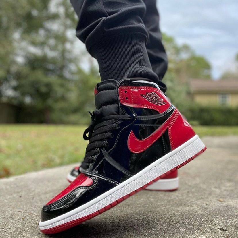 Nike Air Jordan 1 Retro High Patent Bred Request – Justshopyourshoes